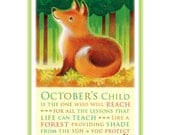 October's Child Print (Fox)