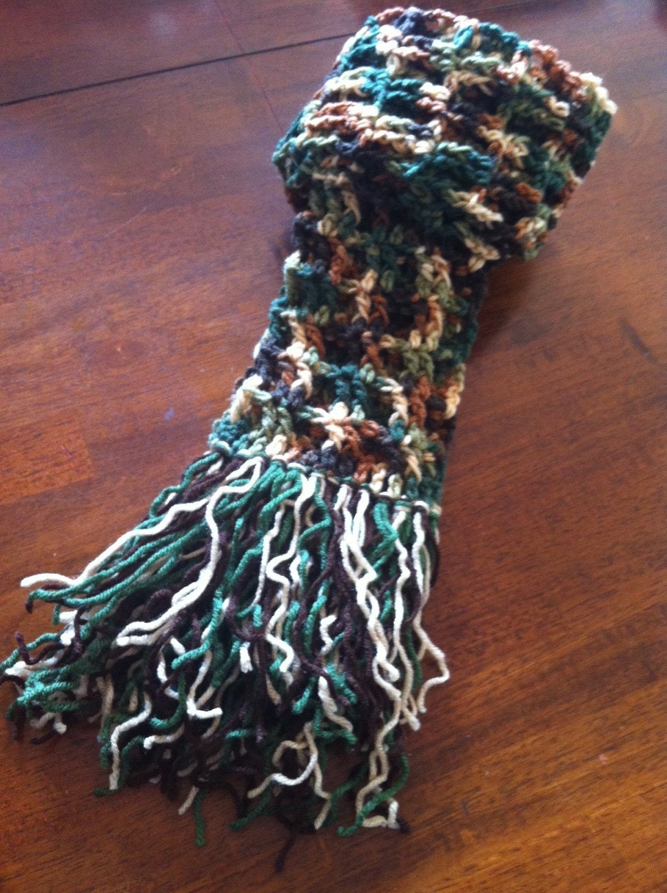 Camo Crocheted Scarf