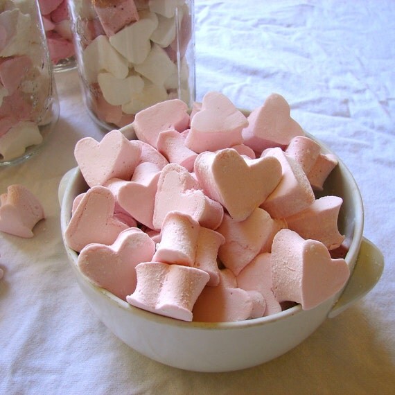 STRAWBERRY Mini Gourmet Marshmallow Hearts - 36 Count - Birthday Holiday Mitzvah Wedding Shower Party Favor Il_570xn