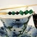 Malachite Mountain bead bookmark, gold-plated