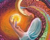 Incantation of a Gypsy Priestess Goddess Art 5x7 Card