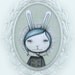 Snowbunny, archival print of original illustration by Anna Tillett Designs