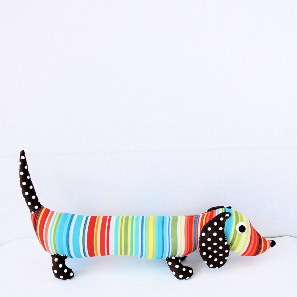 Childrens Stuffed Toy Wiener Dog Plush Dachshund DOTTY