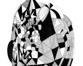 Peak 8x10 Abstract Fine Art Archival Print of Original Pen and Ink Drawing
