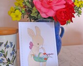 Art Postcards x 3 - Over the Garden Gate Rabbit