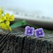 Lilac Earrings . buttercup flower post earrings