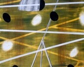 Large Original Mixed Media Painting of Grossman Mid Century Modern Lamp