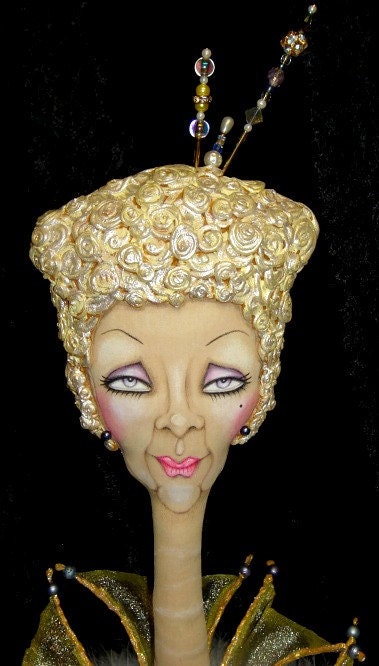 LEARN how to paint FLAT doll Faces  PDF ePattern / workshop HanD PainTeD Ostrich ShowGirL Natalie Hamade