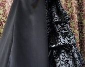 Silver and Black Shadow Filigree Bustle Skirt by Kambriel - Custom Made for you
