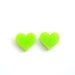 Lime Green Earrings,Heart Stud Earrings,Valentines Day,Neon Earrings,Heart Post Earrings,Cute Earrings,Neon Jewelry (E125)