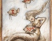 Mermaid Valentine...Post  Card by Renae Taylor