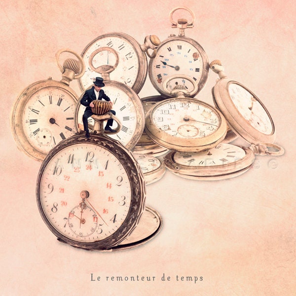 New Year's, Parties, Steampunk, Still life photography, Steampunk watch, Pocket watch, Children decor, Bedroom decor, Print 6x6 (15x15cm)