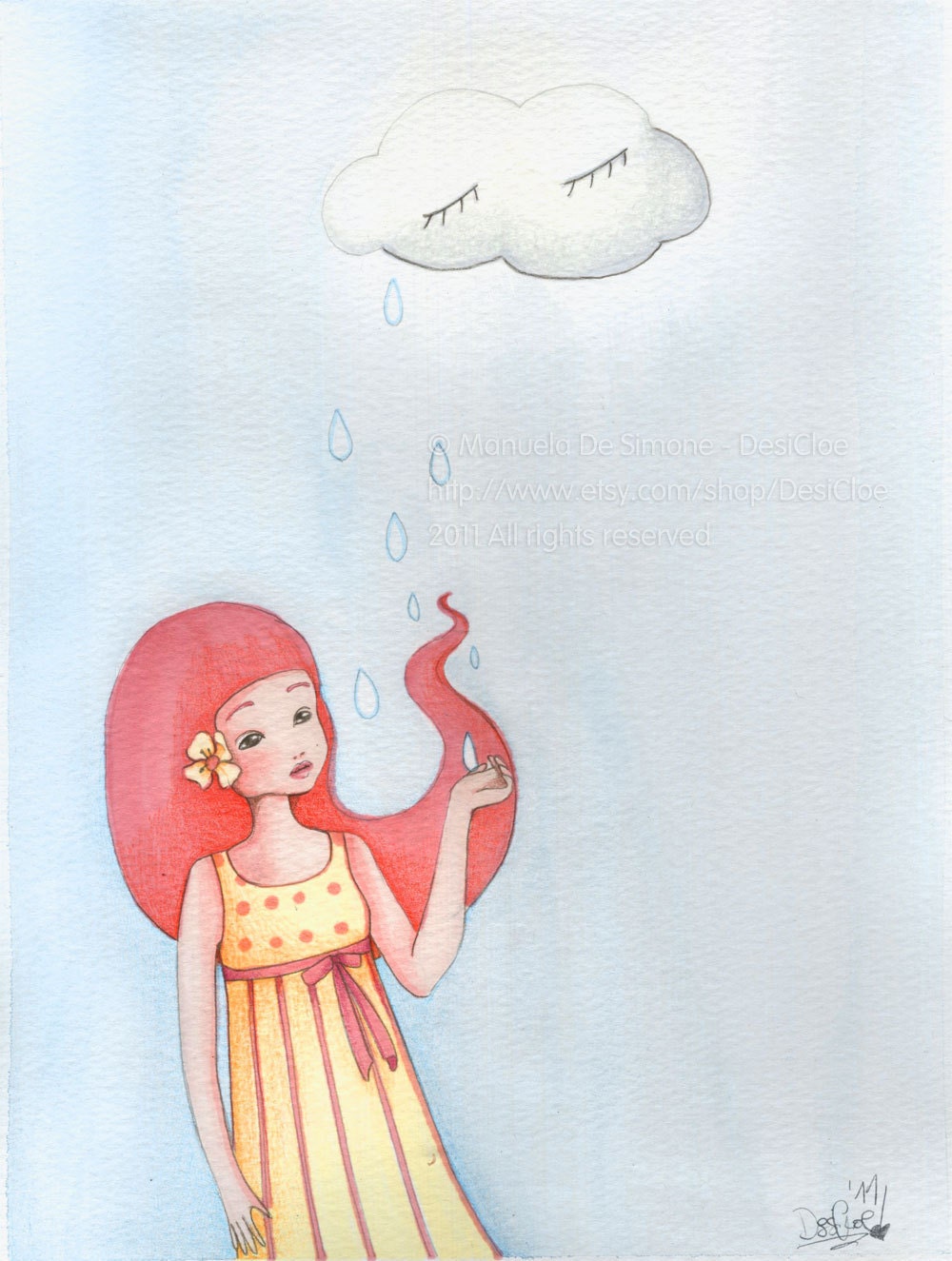 Original Painting "Spring rain"