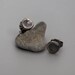 Oxidized Silver Studs Earrings - Handmade Blackened Sterling Silver Posts - Blackened Pebbles