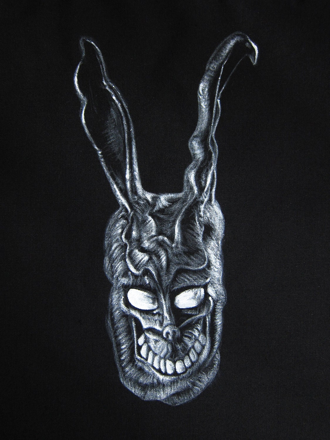 Donnie Darko Bunny - handmade hand painted tote bag