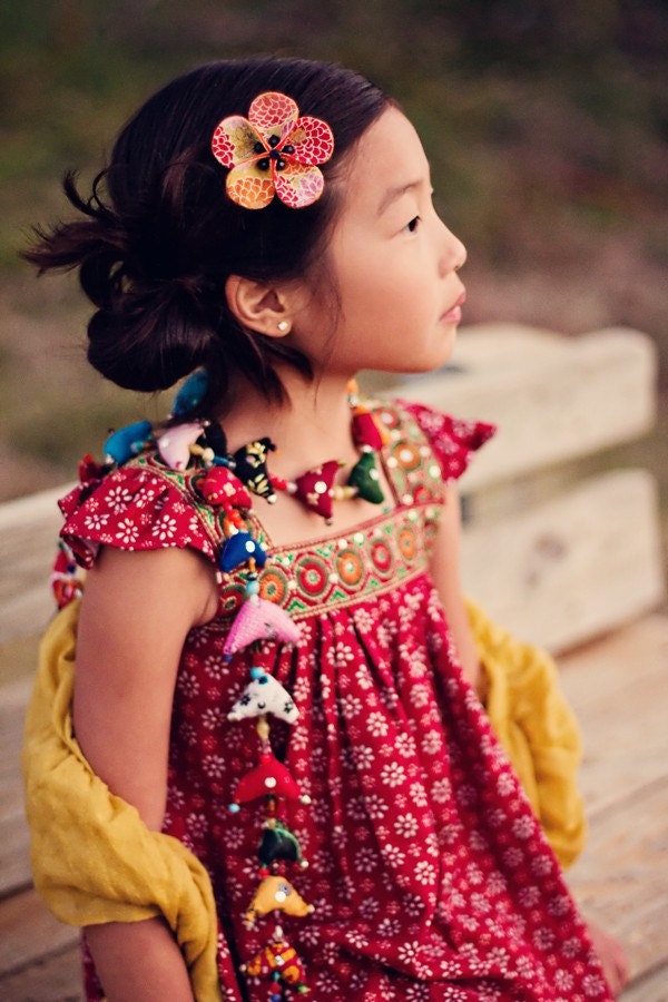 flower clip -  kimono kiss