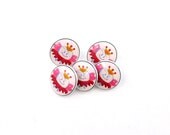 5 SMALL Tooth Fairy Buttons. Handmade Buttons. SHANK Sewing Buttons.
