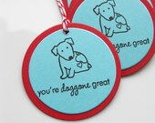 Dog Gift Tags You're Doggone Great - Set of 6 - Dog Party Favor Tags Dog Birthday Party Il_170x135