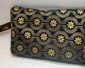 Clutch Bag Black and Gold