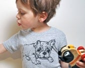 Bulldog Thread Drawing Tee- Toddler