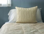 Handmade Knit Pillow Sham - Cobblestone Texture - 18"