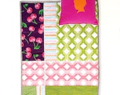 Baby Quilt , Patchwork Quilt , Play Mat , Stroller Liner , Bedding GaGa Cherry Pie