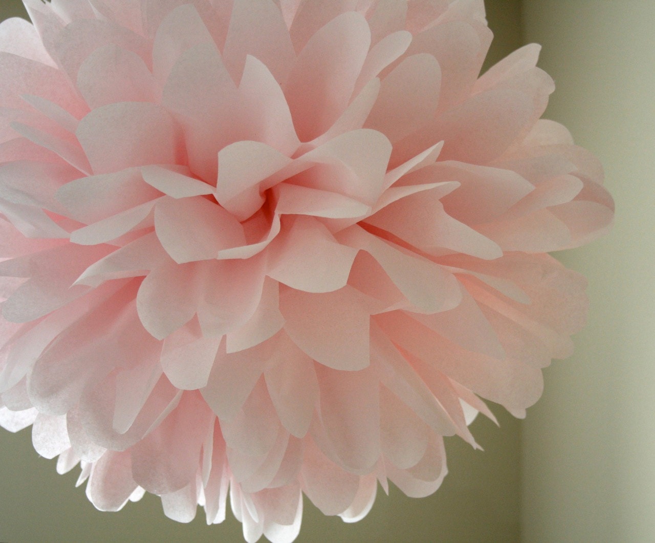 Blush ... 1 tissue paper pom // wedding decorations // diy // birthday // baby shower // nursery // party decorations