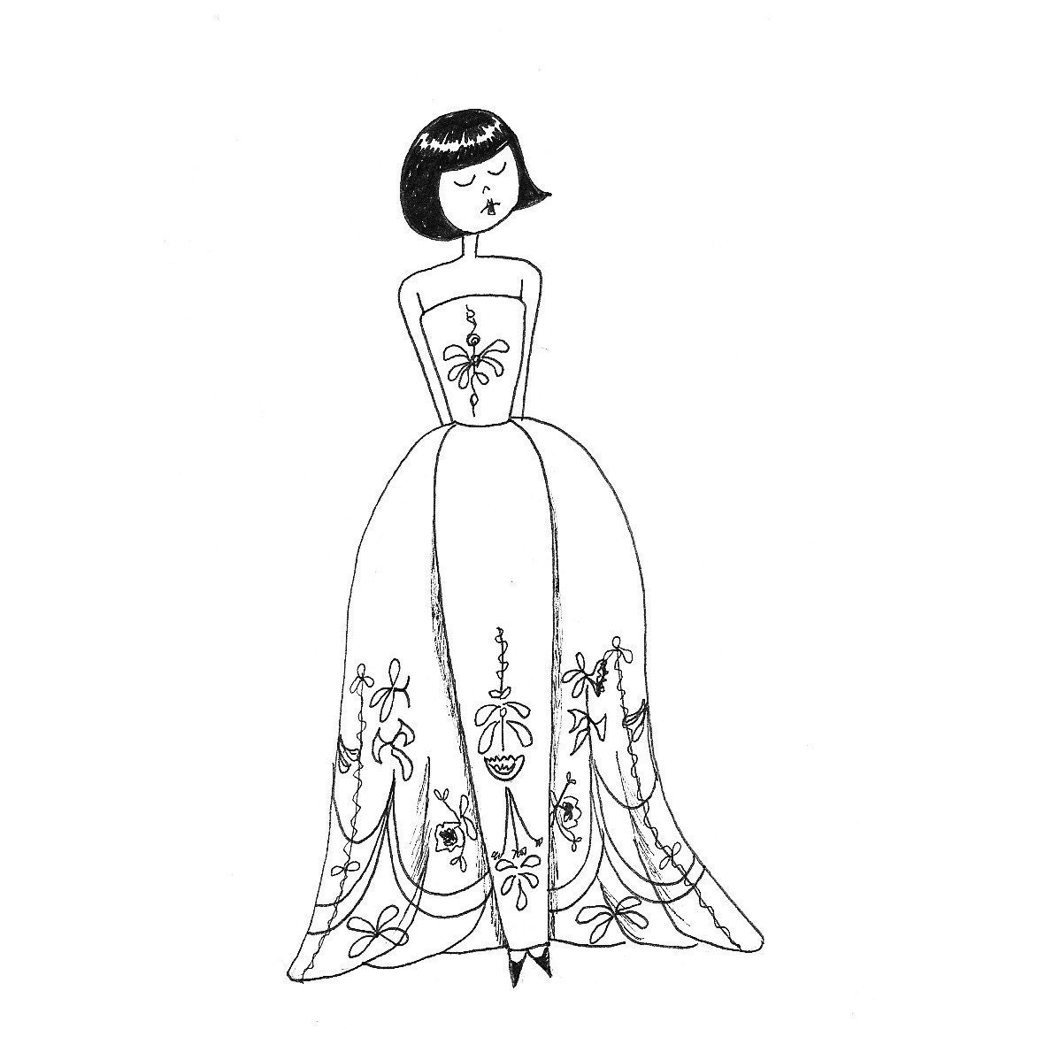 Eloise as Audrey Hepburn in Sabrina // 4x6 art print