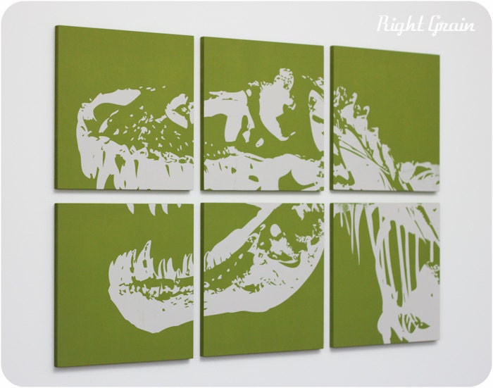 Dinosaur Original Painting - Large Wall Art - Great Christmas Gift