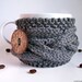 Grey Coffee Cup Cozy - Gray Coffee Cozy - Cup Cosy - Cabled Cup Cozy - Rain Storm ohtteam Cloud Neutral Mist Fog Man - Fathers Day Gift