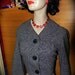 CUTE Vintage 50s Tweed Rockabilly Cropped Jacket Blouse S M -on sale-