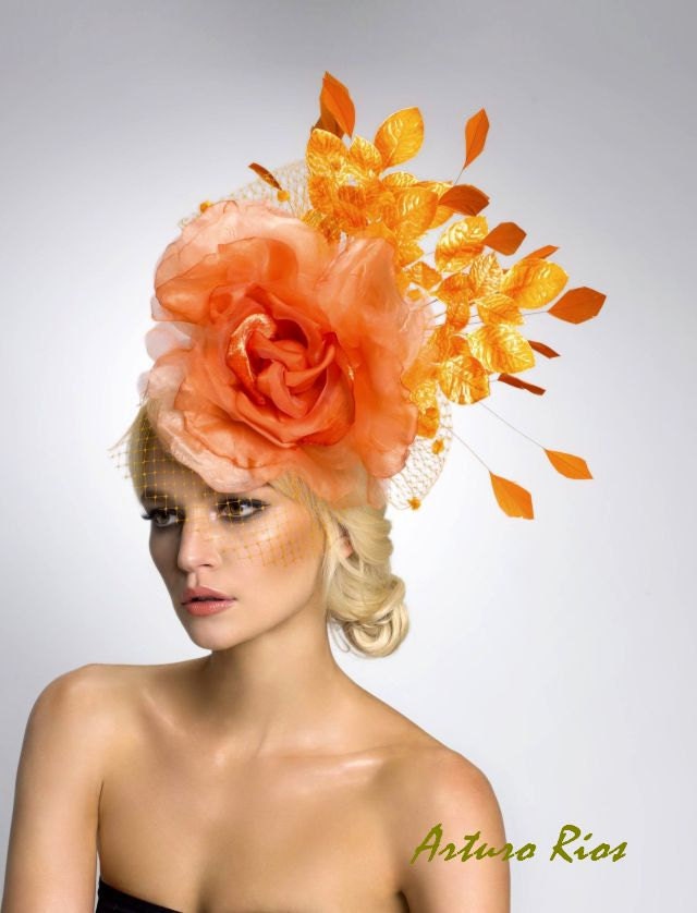 Couture fascinator--Cocktail Hat- Headpiece, Derby Hat