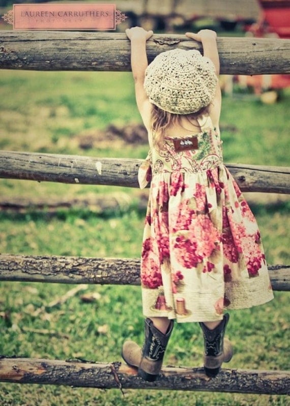 Raspberry Genoise girl's hydrangea knot dress