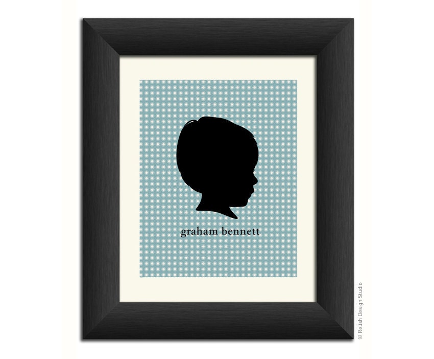 Custom Personalized Silhouette Portrait - 5x7