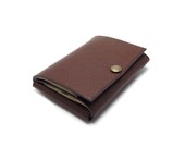 Simple Fold Leather Wallet, Chocolate Brown, Minimalist, Practical, Compact, Small