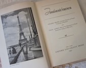 vintage Fundamental French, Micks and Longi, vintage 1940's Language Lesson Book, Textbook, Photographs, objet d'art