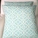 OUTDOOR Pillow Covers Aqua Cream Outdoor Waverly As Featured in Good Houskeeping Magazine Cushion Covers - Pair of Two 18 x 18
