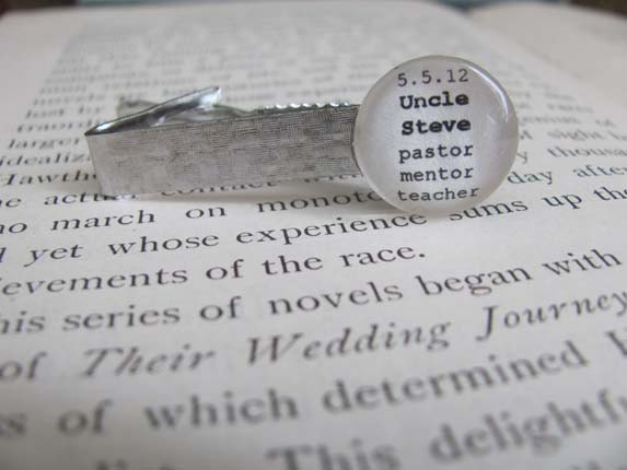 Custom Tie Bar for Wedding, Father, Grandfather, Uncle, Brother, Groom, Military by Kristin Victoria Designs