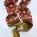 Silk Scarf with Fringe Batik Long Skinny Hand-Painted .