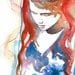 Watercolor Painting, Print of Watercolor Painting, Fashion Illustration. Titled - Amber