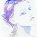 Original Watercolour Fashion Illustration. Titled - Maison Michel Trois Punk Spikes