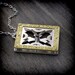 Medieval Collection - Pierced, Riveted Sterling Silver, Brass & Amethyst Pendant Necklace