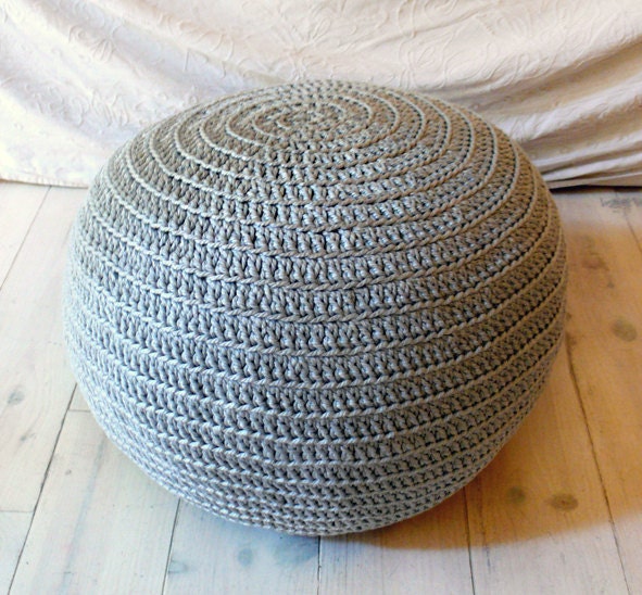 Pouf Crochet  big - Gray - lacasadecoto