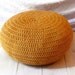 Floor Cushion Crochet - mustard