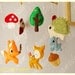 Baby Crib Mobile - Nursery Mobile - Forest Friends - Woodland Friends Bunny, Fox, Deer, Owl, Porcupine design(Custom Color Available)