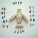 Cream Beige Postal pigeon , soft art toy by Wassupbrothers