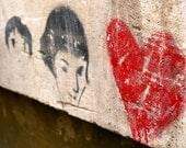 Graffiti Art Print - Rome Italy Photograph - Valentines Day - Street Art  - Red Heart Photograph - 8 x 10 Photo - Italy Home Decor - Urban