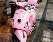 Pink Vespa Photograph - Athens Greece - Travel Photography - Greek Art for Girls - 8 x 10 Print - Urban Home Decor - Wall Art - Affordable