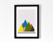 Mountains . A4 Print