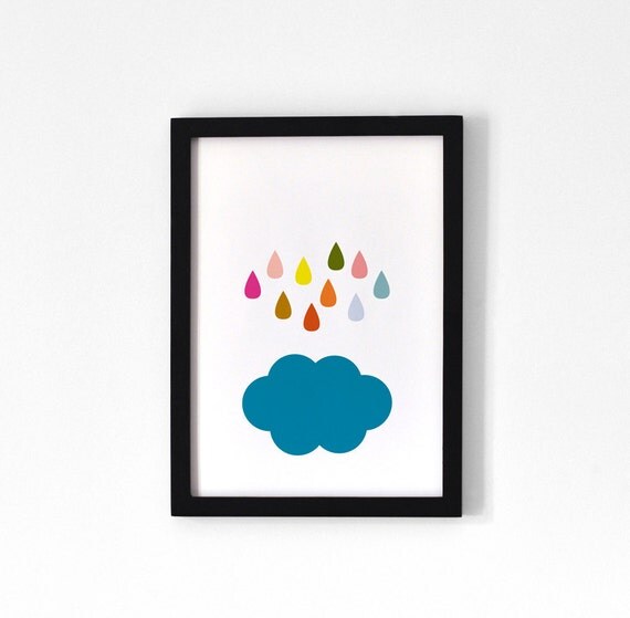 Rain & Cloud . A4 Print